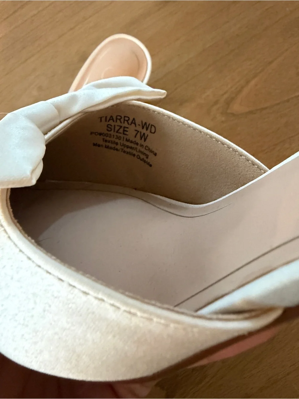 Journee Collection White Pointed-Toe Bow Mules Matte Satin